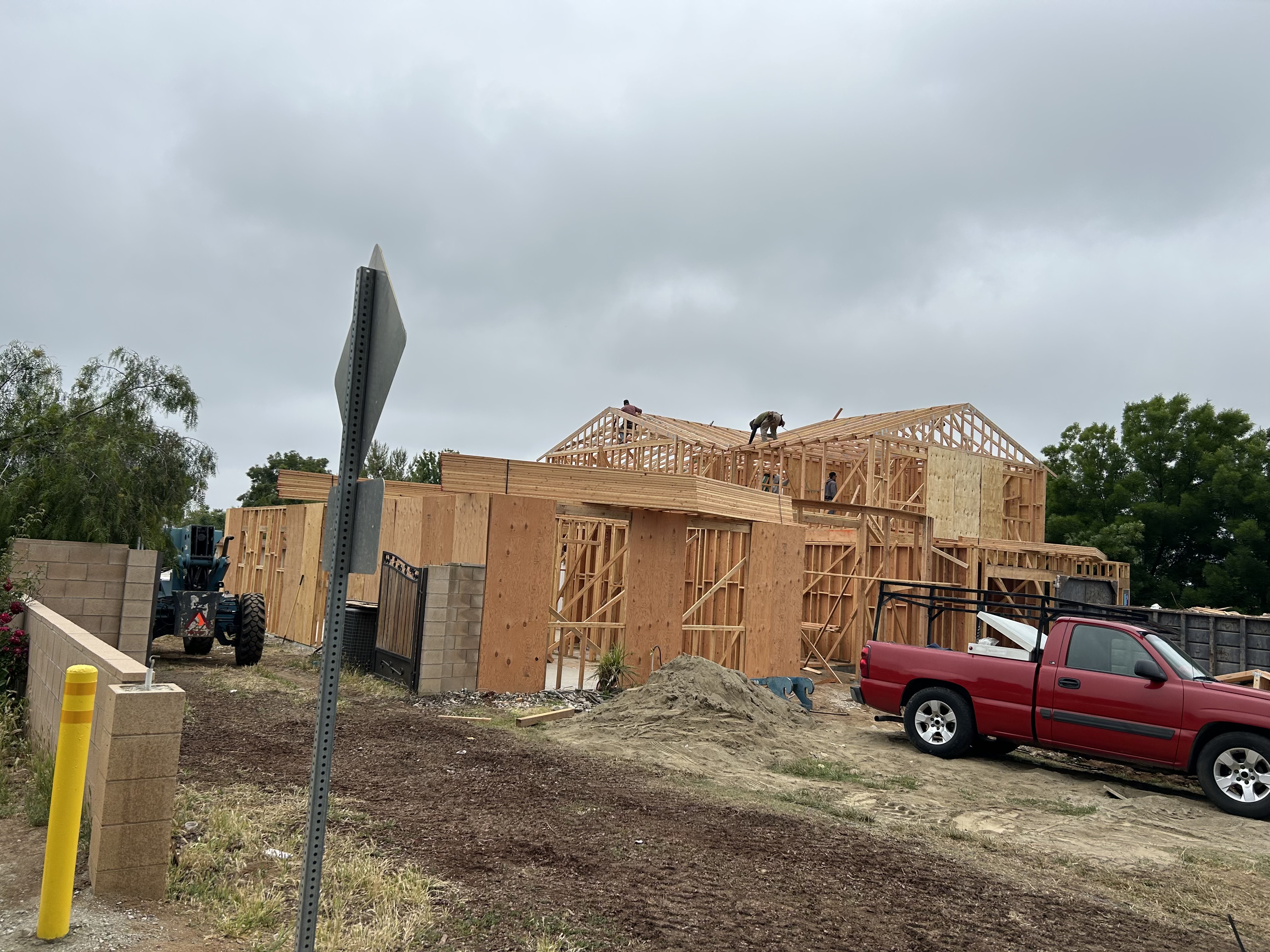 RCS framing crew on an active new construction site